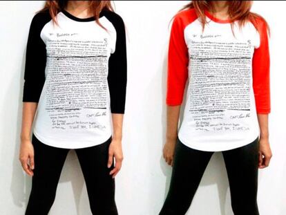 Retiran unas camisetas con la nota de suicidio de Kurt Cobain (y no son de Urban Outfitters)