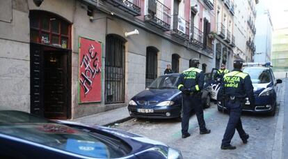 Una intervención de la Policía Municipal este sábado en el 'after-hours' The Hole.