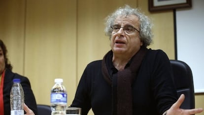 El periodista José María Calleja, durante una conferencia en la Universidad Autónoma de Madrid, en 2016.