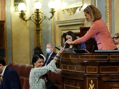 Olona y Batet, este jueves en el Congreso.