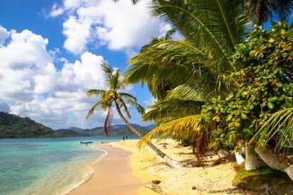 Una de las playas de Isla Grande, en la costa caribeña de Panamá.