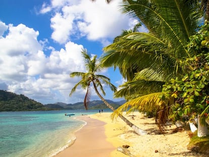 Una de las playas de Isla Grande, en la costa caribeña de Panamá.