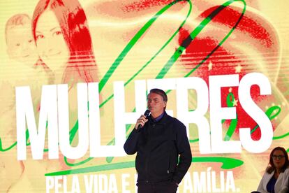 Jair Bolsonaro, durante un evento sobre la mujer y la familia, el pasado sábado 3 de septiembre.