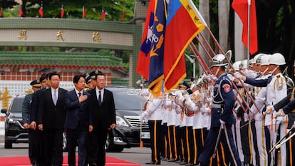 El presidente taiwanés, Lai Ching-te, visitaba la Academia Militar de Taiwán, en Kaohsiung, el pasado 16 de junio.