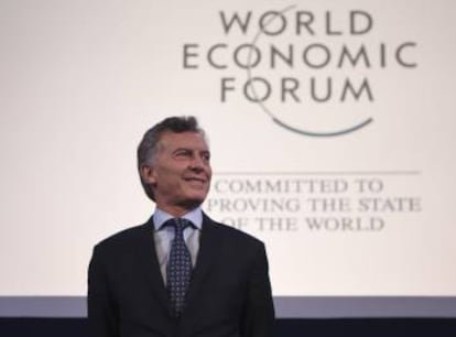 El presidente Macri en la apertura del WEF Latam.