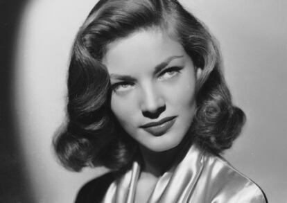 La actriz Lauren Bacall, en 1945.