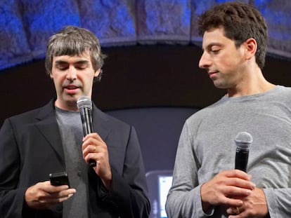 Larry Page y Sergey Brin, cofundadores de Google. 