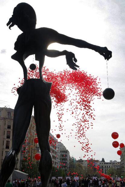 Acto de reivindicacin de la seguridad laboral celebrado ayer en la plaza de Felipe II.