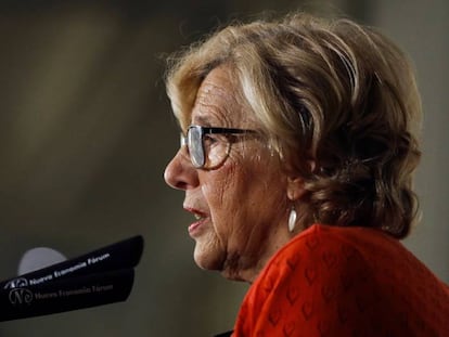 La alcaldesa de Madrid, Manuela Carmena, el pasado lunes.