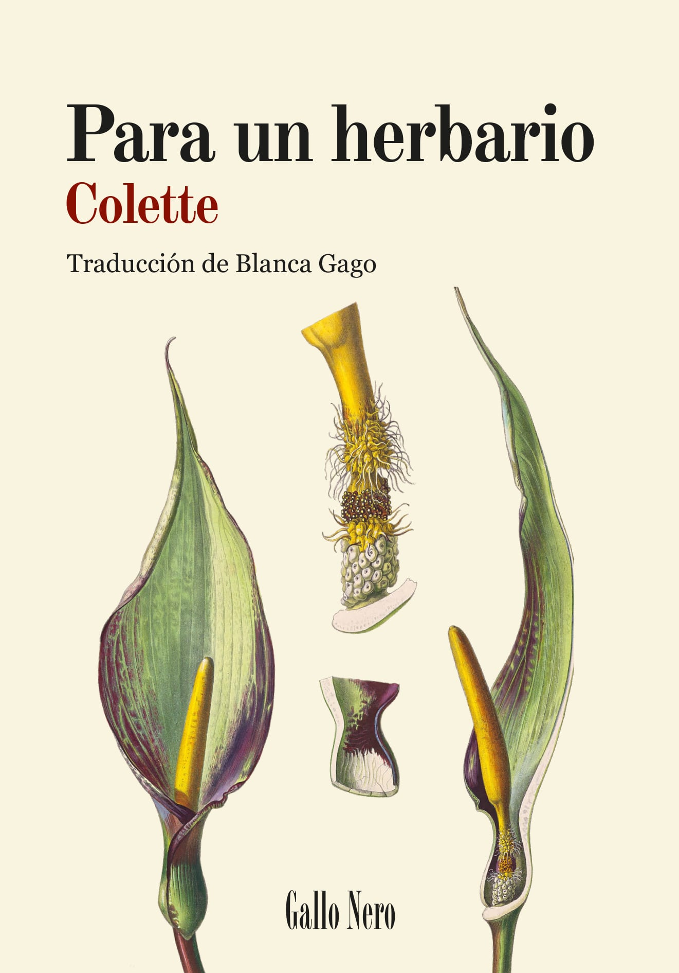Portada de 'Para un herbario', de Colette, en una imagen cedida por la editorial Gallo Nero.
