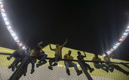 La afición del América, en los festejos del centenario.