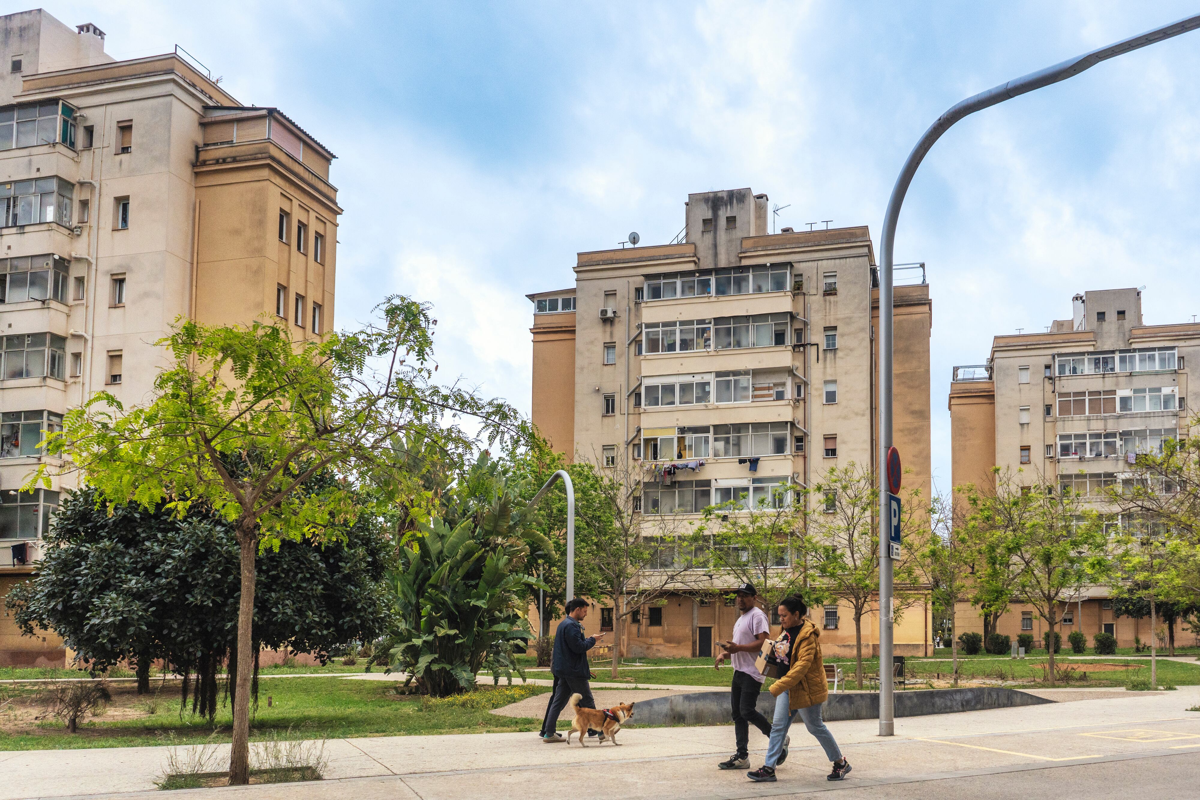 Una de esas zonas residenciales del Poblenou donde la gentrificación aún no ha llegado.