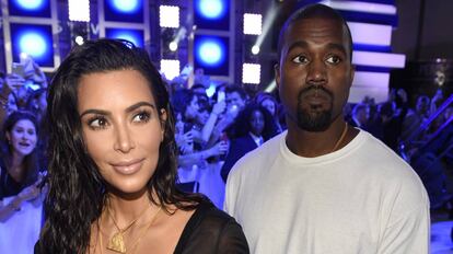 Kim Kardashian y Kanye West en los MTV Video Music Awards 2016. 