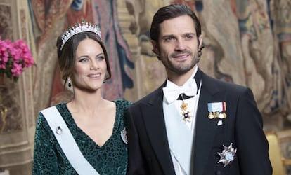 Los príncipes Carlos Felipe y Sofía de Suecia, en Estocolmo, el pasado noviembre.