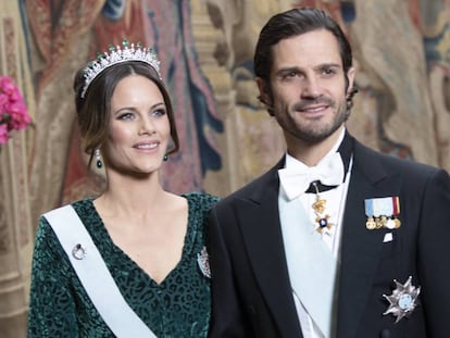 Los príncipes Carlos Felipe y Sofía de Suecia, en Estocolmo, el pasado noviembre.