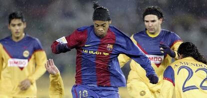 Ronaldinho durante el Mundialito de 2006