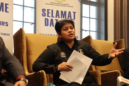 La ministra de justicia de Malasia, Azalina othman Said, durante un acto oficial en Kuala Lumpur