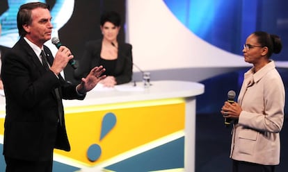 Bolsonaro e Marina no debate da RedeTV!