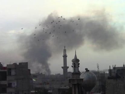 Una de las instantáneas tomadas por Nassouh Zagholouleh desde un tejado de Damasco.