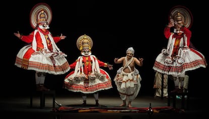 Un momento del 'Kijote Kathakali', en su estreno en Almagro.