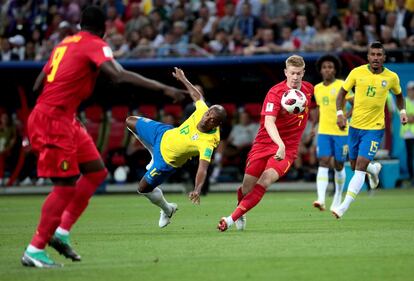 Comienza el partido de cuartos de final del Mundial de Rusia, Brasil - Bélgica.