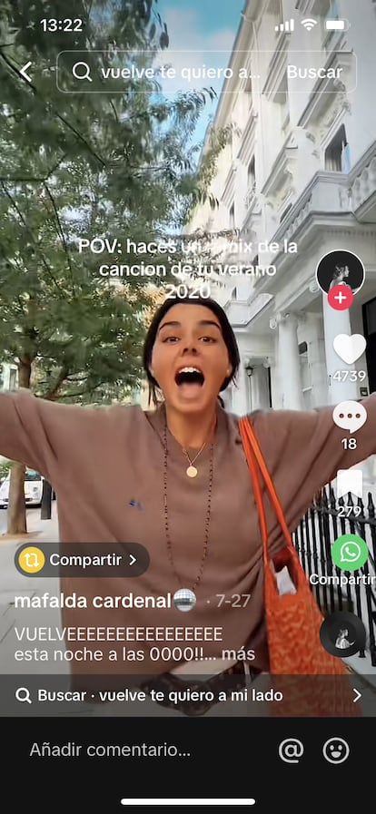 The singer Mafalda Cardenal's video have often gone viral on TikTok.