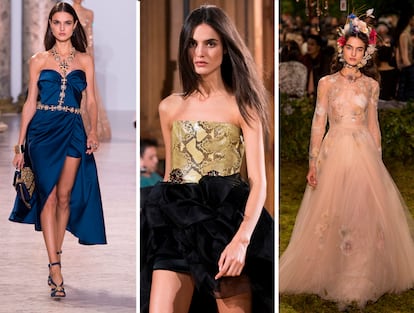 Blanca Padilla en los desfiles de Alta Costura de Elie Saab, Redemption y Christian Dior.