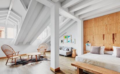 Habitación del hotel Ayllón, en Segovia.