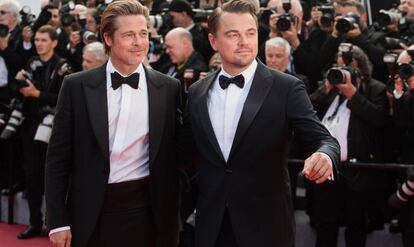 Brad Pitt y Leonardo DiCaprio, en el Festival de Cannes, el pasado martes. 