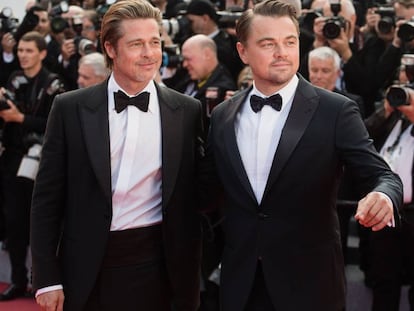 Brad Pitt y Leonardo DiCaprio, en el Festival de Cannes, el pasado martes. 