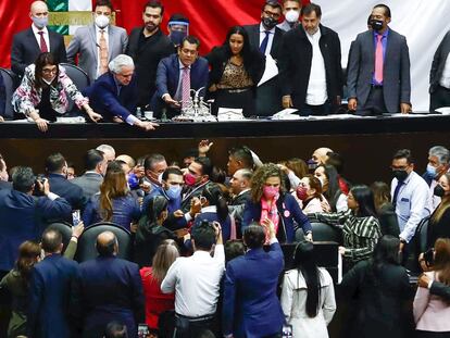 Debate en la Cámara de Diputados, en octubre.