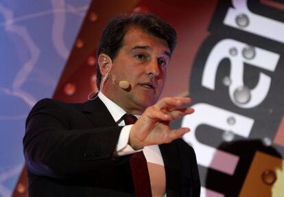 El expresidente del Barcelona Joan Laporta, en un acto.