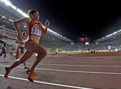 Mayte Martínez, ayer durante su prueba de los 800 metros.