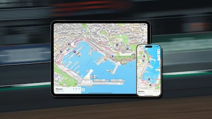 Apple Maps mostrado el recorrido del circuito de Monaco para Formula 1