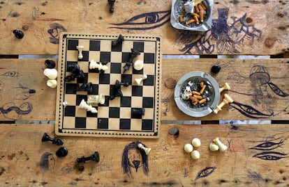 Jogo de xadrez no Líbano.
