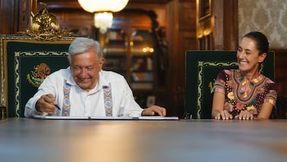 Andrés Manuel López Obrador y Claudia Sheinbaum