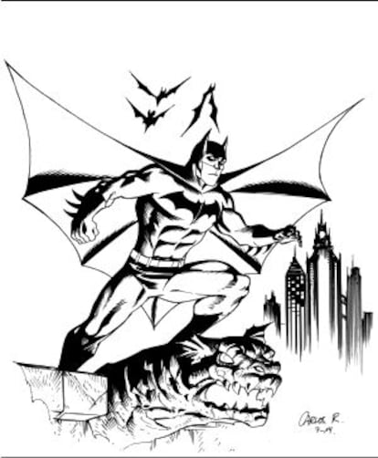 El Batman exclusivo para EL PAÍS que firma el dibujante Carlos Rodríguez.
