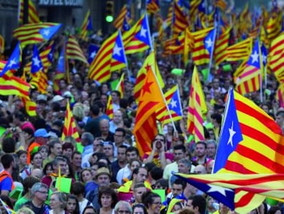Manifestación a favor de la independencia en la Diada de este año.
