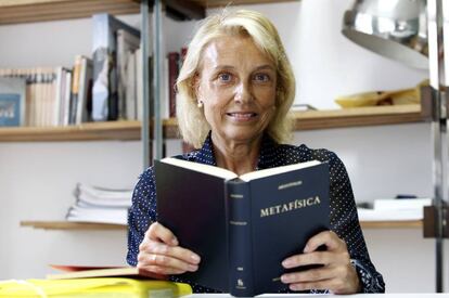 Gema Faura, prejubilada bancaria y estudiante de Filosofía Clásica en el instituto Francesco Petrarca de Madrid.