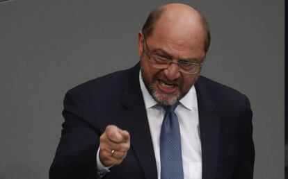 Martin Schulz, la semana pasada en el Bundestag.