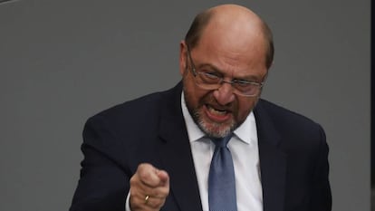 Martin Schulz, la semana pasada en el Bundestag.