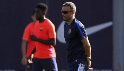 Luis Enrique, en la ciudad deportiva del Barça.