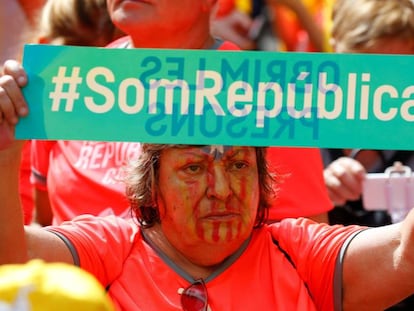 Manifestación independentista en Barcelona con motivo de La Diada.