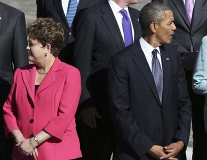 Dilma Rousseff e Barack Obama.