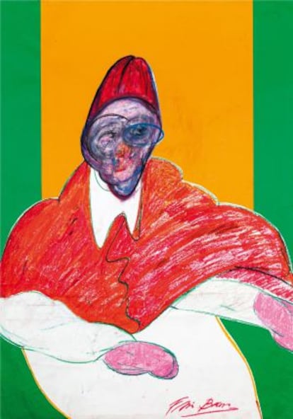 Desenho de Francis Bacon, que faz parte da Série dos Papas.
