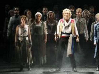 Imagen del pase gráfico del musical "Los miserables", de Victor Hugo, en Barcelona. EFE/Archivo