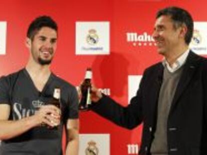 27/03/14  PRESENTACION DEL JUEGO DE FUTBOL STARS DE CERVEZAS MAHOU CON ISCO JUGADOR DEL REAL MADRID 