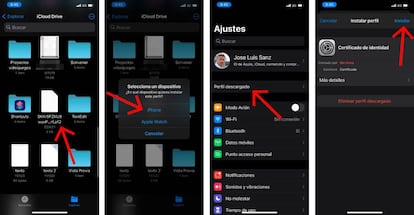Instalar un certificado digital en el iPhone.