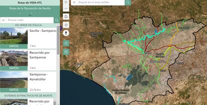 Rutas ya definidas en la herramienta Vida HTL.