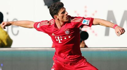 Mario Gomez celebra su gol ante el 1899 Hoffenheim.